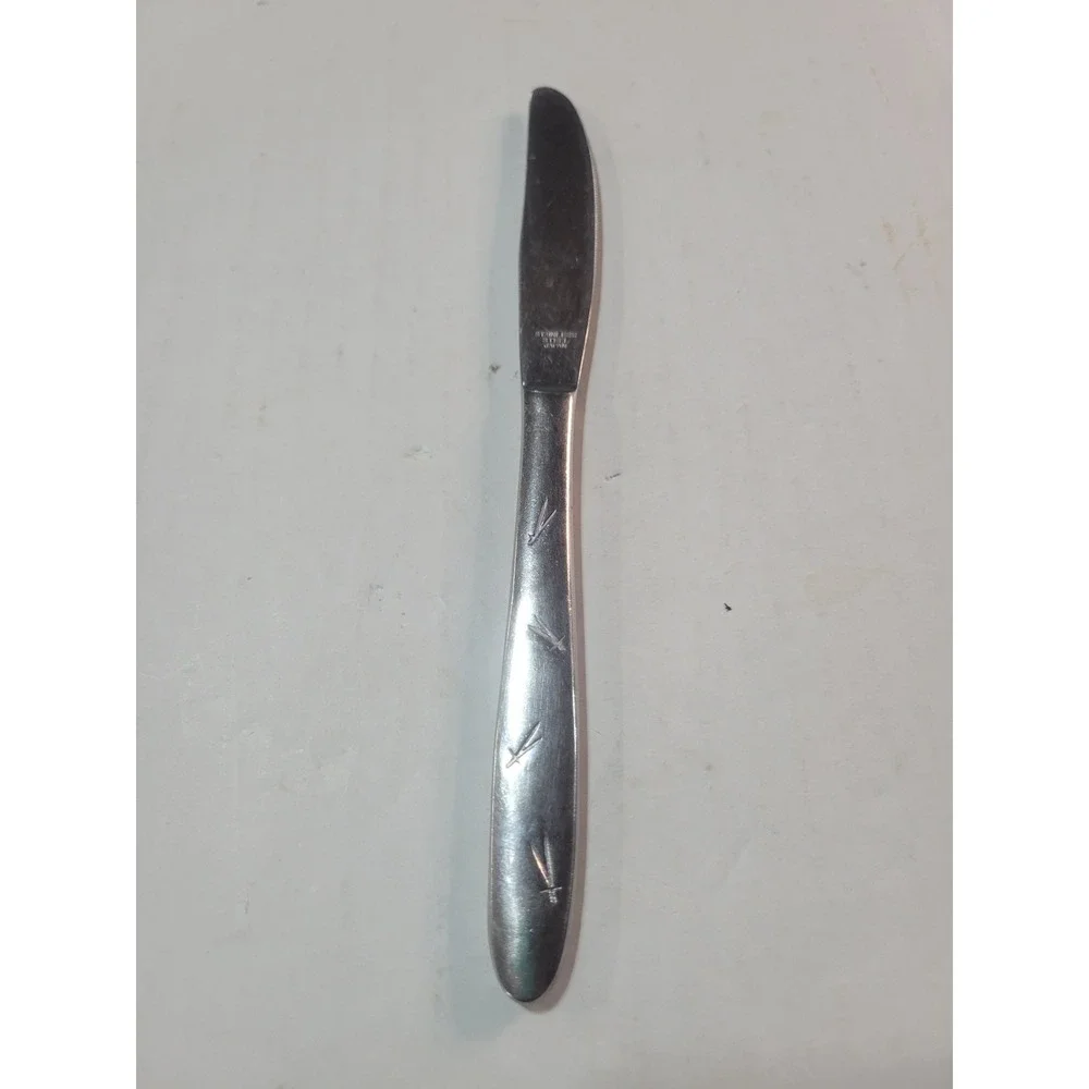 Vintage Mid Century Modern Stainless‎ Steel Dinner Etched knife sharpener Japan